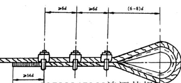 吊钩钢丝绳卡扣规范图片